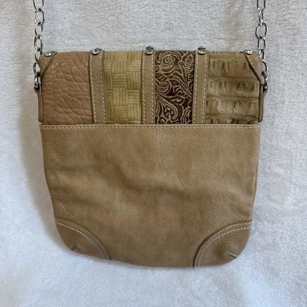 Silverake Elegant Silver Rhinestone Multi Pattern‎ Crossbody Purse Adjustable